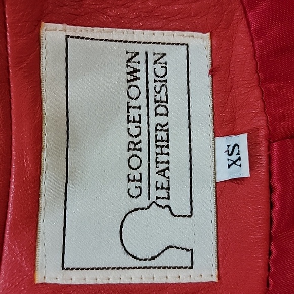 GEORGETOWN LEATHER DESIGN JACKET THE ARM LENGTH 20" FROM SHOULDER TO WRIST - Picture 8 of 9